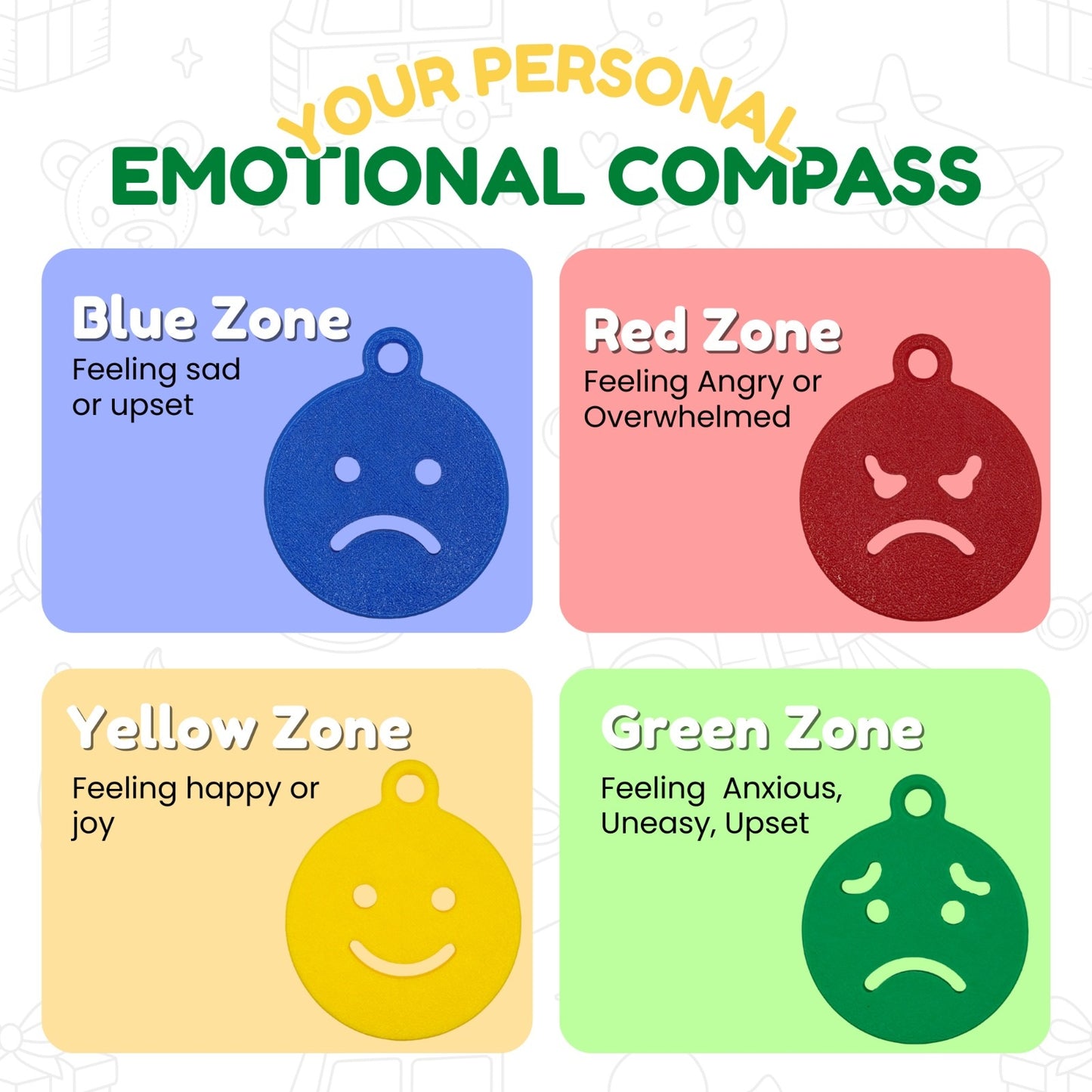 Zones of Regulation Keychain