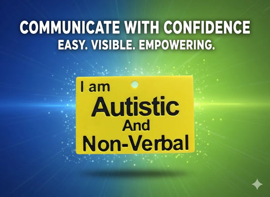 I Am Autistic And Non Verbal Disability ID Awareness Card And Lanyard